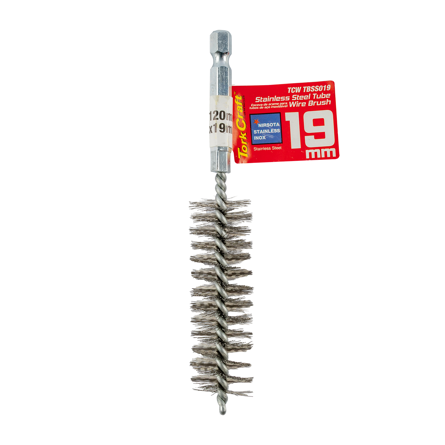 TUBE BRUSH 19MM X 120MM STAINLESS STEEL 6