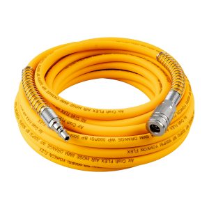 FLEX AIR HOSE KIT 6MM X 10M ORANGE  W/QUICK COUPLER & CONNECTOR YOHKON
