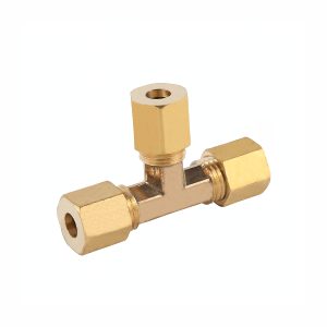 RED. CONICAL TEE BRASS 1/4' X 1/4' X 3/8'