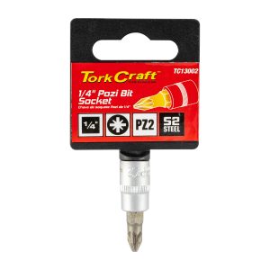 SOCKET BIT 1/4'DR POZI PZ2 S2 MATERIAL