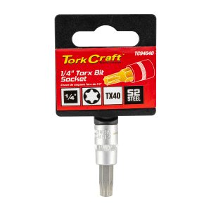 SOCKET BIT 1/4'DR TORX T40 S2 MATERIAL