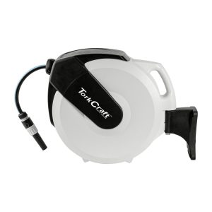 WATER HOSE REEL 20M X 13.5MM ID PVC HOSE RETRACTABLE C/W SPRAYER & MOU