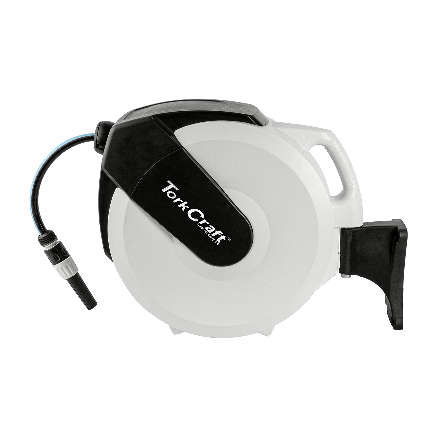 WATER HOSE REEL 20M X 13.5MM ID PVC HOSE RETRACTABLE C/W SPRAYER & MOU