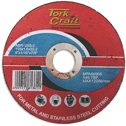 CUTTING DISC STEEL 125 X 1.6 X 22.2MM